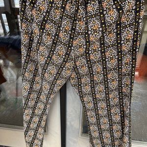 Multicolor flower flowy pants 70s